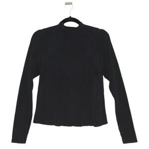Vintage 90s Black Long Sleeve Mock Neck Sweater Size XL